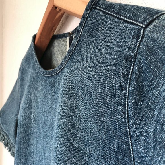 MICHAEL KORS Frayed Denum Crop Top - Picture 10 of 10